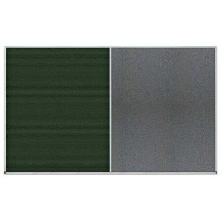 United Visual Products Triple Door Radius Corkboard, 72"x48", Sat, UV70055RC-SATIN-BUFF UV70055RC-SATIN-BUFF